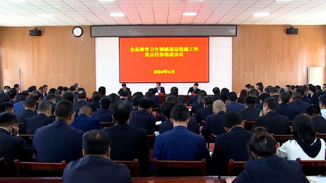 全县教育卫生领域基层党建工作重点任务推进会议召开